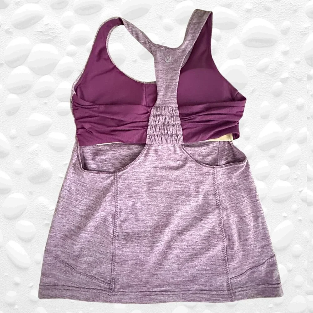lululemon Purple Workout Long Tank Size S/XS - Picture 3 of 4
